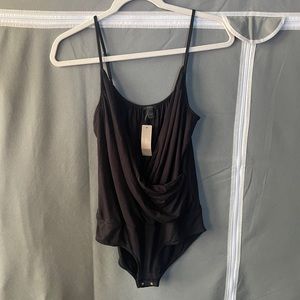 NWT J. Crew black draped bodysuit